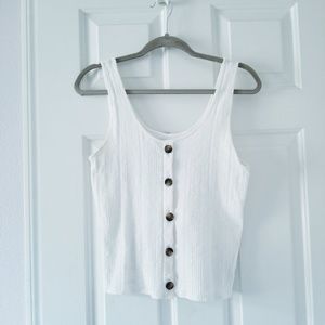 AE white crop top tank